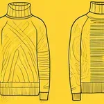 yellow turtleneck sweater image